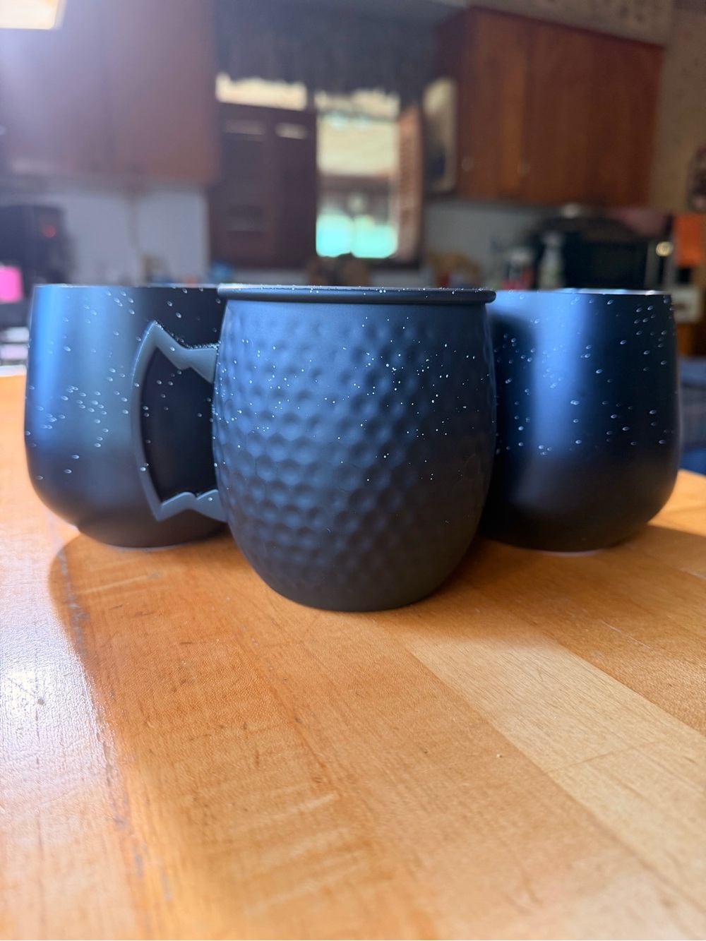 Brand New 4-Pc Houdini Noir Barware Set - 3 Stemless Goblets & 1 Moscow Mule Mug